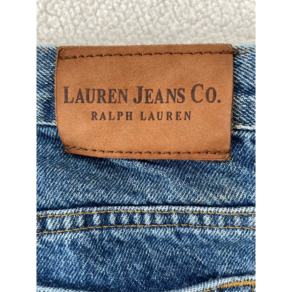 Vintage 90s Lauren Ralph Lauren Womens 34 Jeans Blue High Rise Straight Leg - Picture 6 of 16